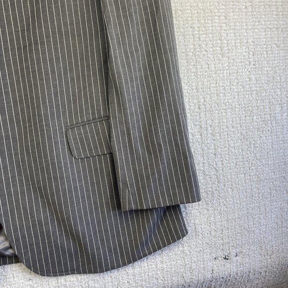 MASSIMO MODA Collezione Men's Grey White Stripped Suit Blazer Jacket Size 42R - Picture 6 of 16